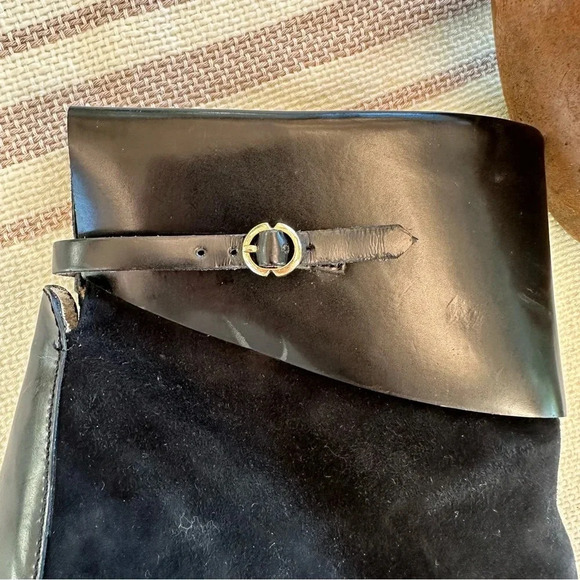 10 Crosby Derek Lam Heeled Black Suede Ankle Boots - Picture 5 of 11